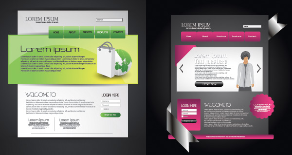 網站模板設計與平面廣告 素材中國的視覺美學融合